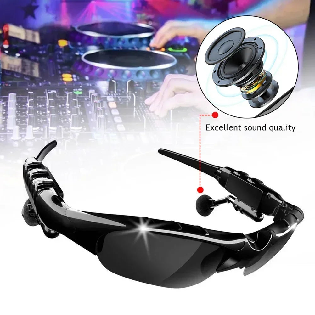 1Pc 5.0 Smart Bluetooth Audio Glasses Outdoor Sports Cycling Surround Sound Headphones Listen To Music Call Polarized Sunglasses