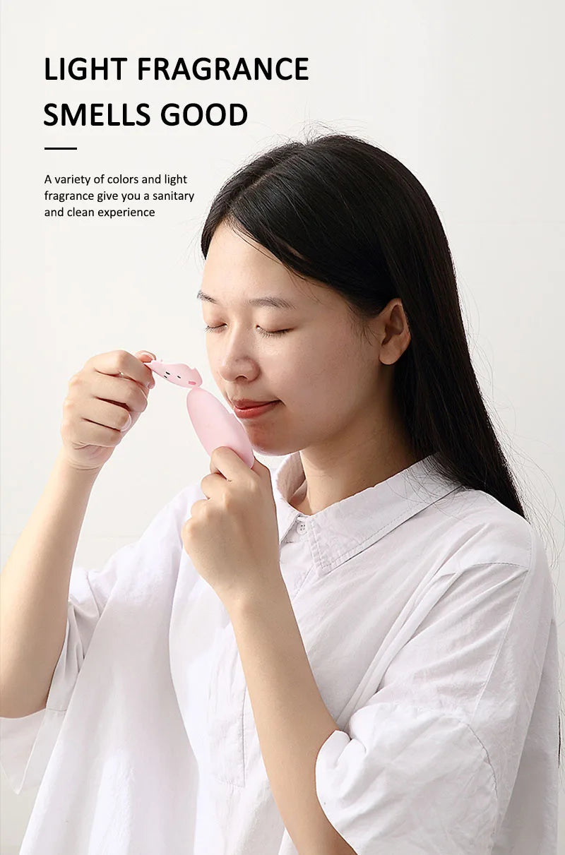 50Pcs Portable Disposable Cleaning Soap Paper New Cartoon Travel Paper Soap Cute Paper Soap Disposable Bear Soap