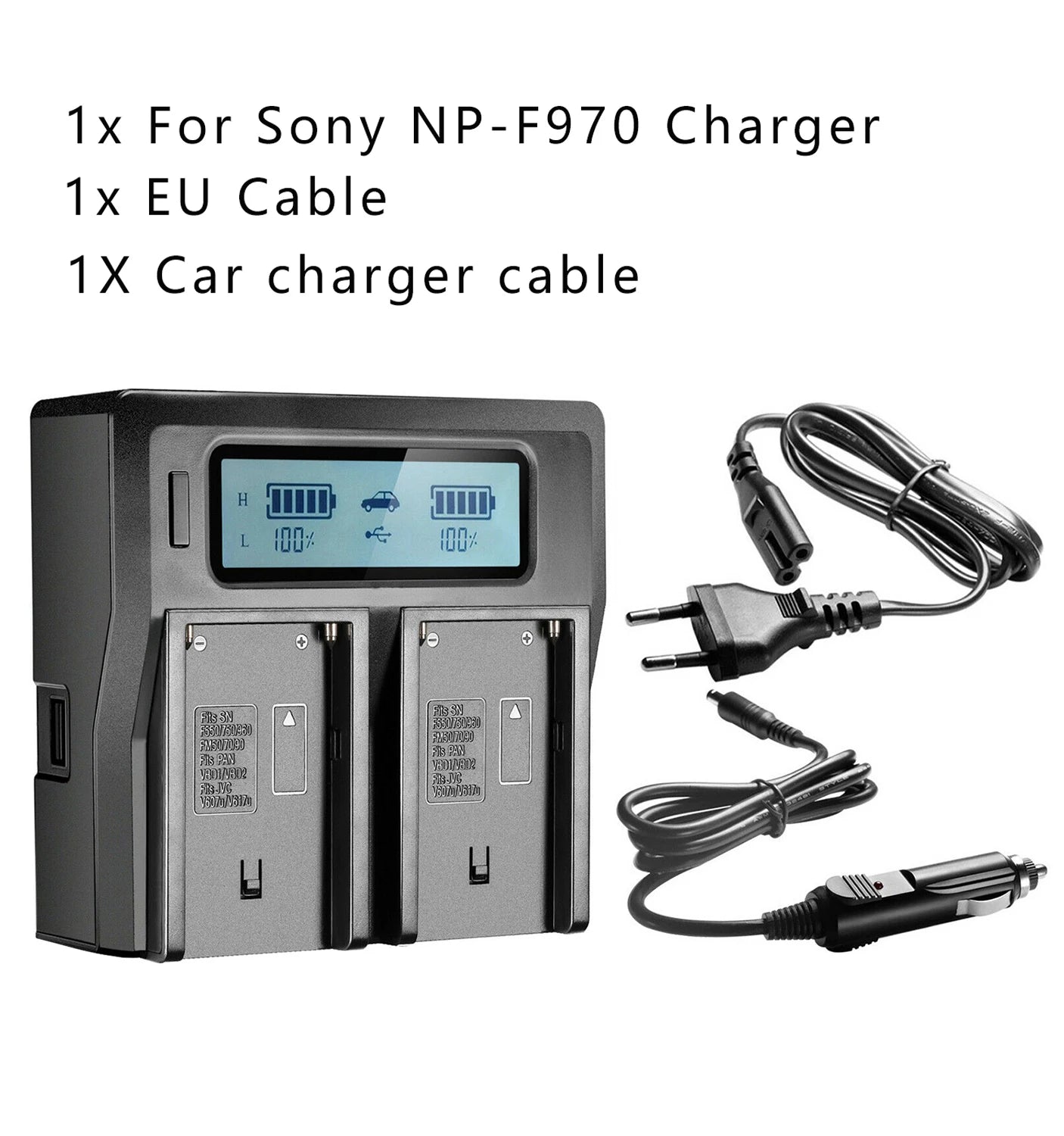 USB input charge 10800mAh NP-F970 NP-F980 F960 F970 Battery power LED Power bank Indicator for Sony F960 F550  F750 F770 MC1500C