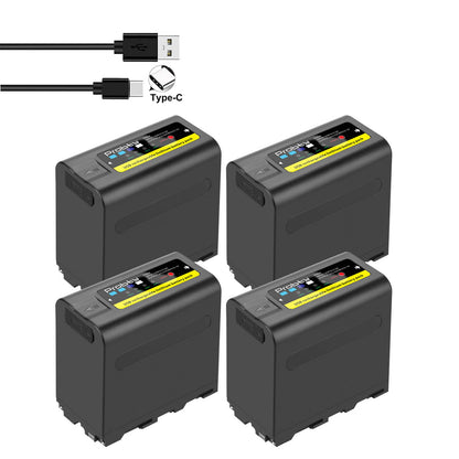 USB input charge 10800mAh NP-F970 NP-F980 F960 F970 Battery power LED Power bank Indicator for Sony F960 F550  F750 F770 MC1500C