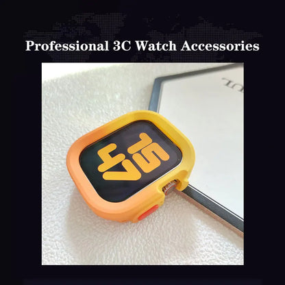 2024 New Bumper Soft Silicone Case For Apple Watch 9 8 7 6 SE 5 Sport Anti-drop Matte Cover For iwatch 49mm 41mm 40mm 44mm 45 mm