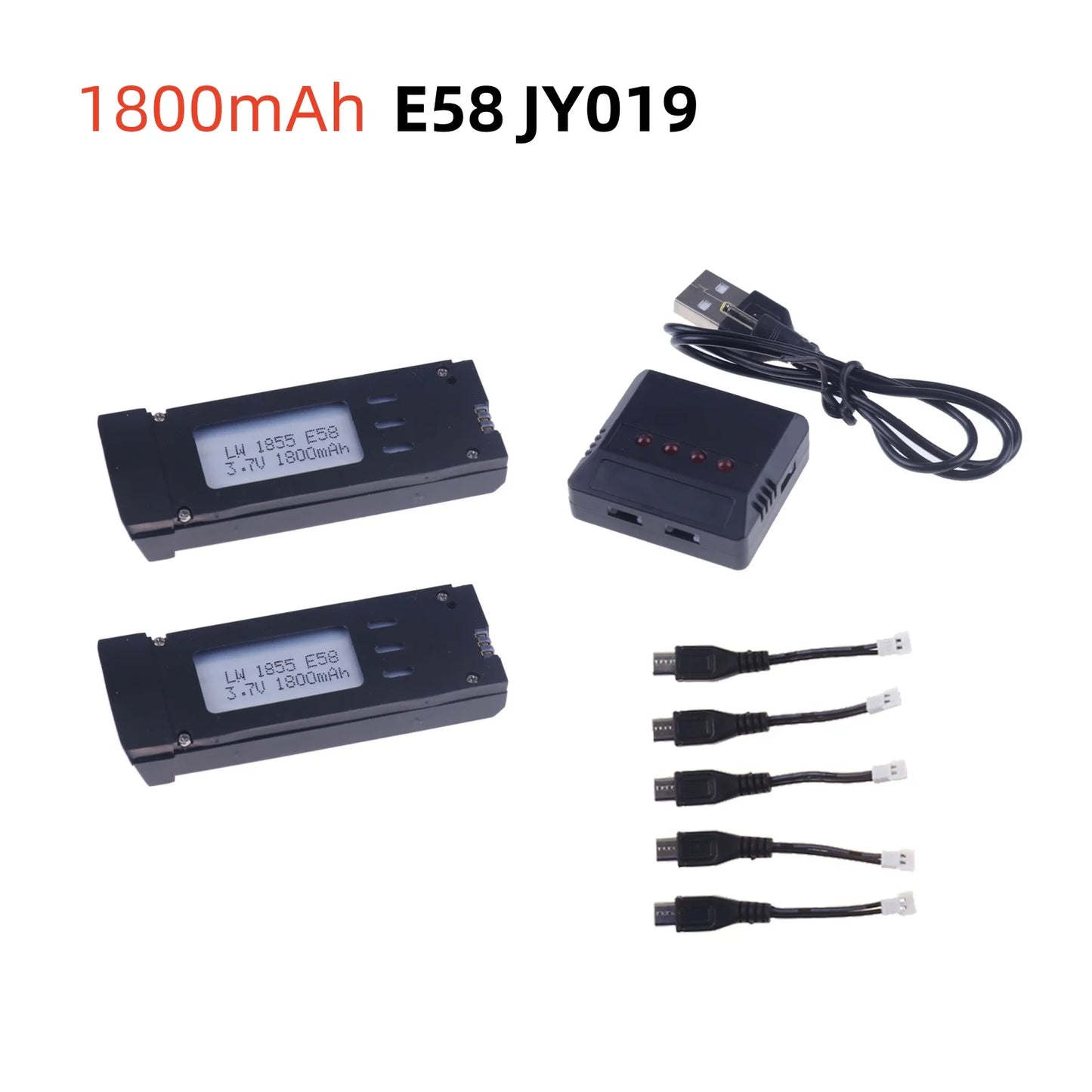 3.7V 1800mAh Lithium Battery Compatible with  E58 S168 JY019 S168 Quadcopter Spare Parts