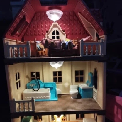 1Pc Dollhouse Miniature Lighting Park Simulation Street Light Ceiling Lamp Model Furniture Accessories For Doll House Decor Toys