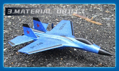 2.4G RC Plane SU35 Aircraft Remote Control Flying Model Glider EPP Foam With LED Lights Toys For Children Airplane Gifts