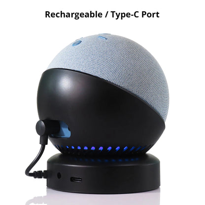 Battery Base for Echo Dot (5th & 4th) Portable Rechargeable External Battery for Smart Alexa Speaker