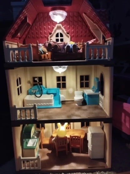 1Pc Dollhouse Miniature Lighting Park Simulation Street Light Ceiling Lamp Model Furniture Accessories For Doll House Decor Toys