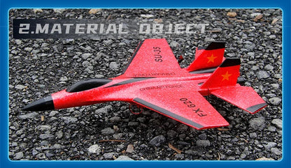 2.4G RC Plane SU35 Aircraft Remote Control Flying Model Glider EPP Foam With LED Lights Toys For Children Airplane Gifts