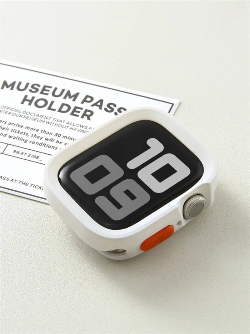2024 New Bumper Soft Silicone Case For Apple Watch 9 8 7 6 SE 5 Sport Anti-drop Matte Cover For iwatch 49mm 41mm 40mm 44mm 45 mm