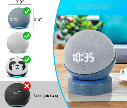 Battery Base for Echo Dot (5th & 4th) Portable Rechargeable External Battery for Smart Alexa Speaker