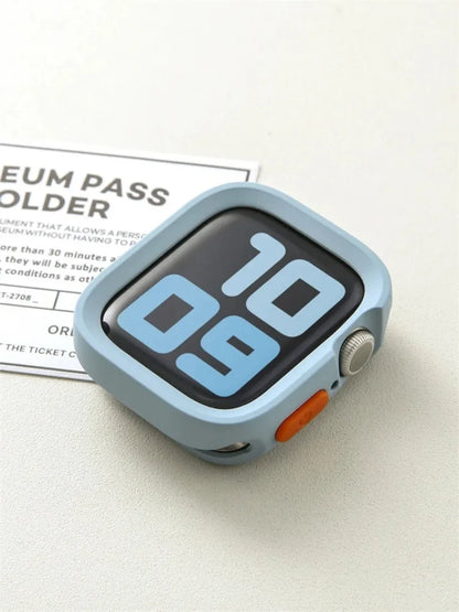 2024 New Bumper Soft Silicone Case For Apple Watch 9 8 7 6 SE 5 Sport Anti-drop Matte Cover For iwatch 49mm 41mm 40mm 44mm 45 mm