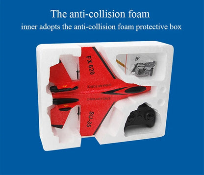 2.4G RC Plane SU35 Aircraft Remote Control Flying Model Glider EPP Foam With LED Lights Toys For Children Airplane Gifts