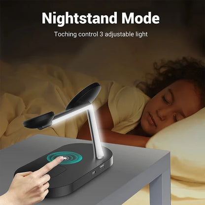 30W 5 In 1 Wireless Charger Stand For iPhone 15 14 13 12 Apple Watch Qi Fast Charging Dock Station for Airpods Pro IWatch 9 8 7