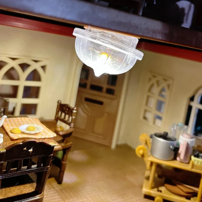 1Pc Dollhouse Miniature Lighting Park Simulation Street Light Ceiling Lamp Model Furniture Accessories For Doll House Decor Toys